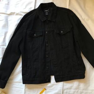 Forever 21 black jean jacket (trucker style)